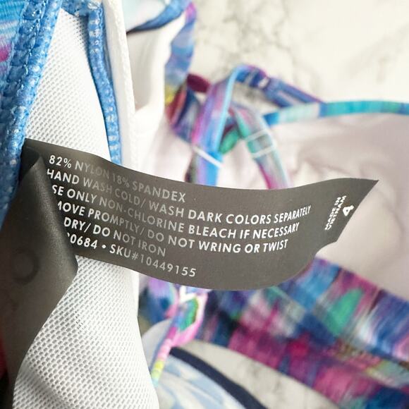 Torrid Multicolor Endless Stripe Push-up Demi Bikini Top Size 4X New with Tags - Picture 9 of 9